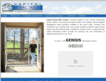 Tablet Screenshot of capitolretractablescreens.com